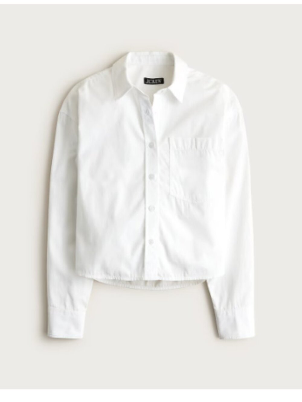 J.Crew Women' Étienne Oversized Cropped Button Up Shirt | Cotton Poplin XL | NWT